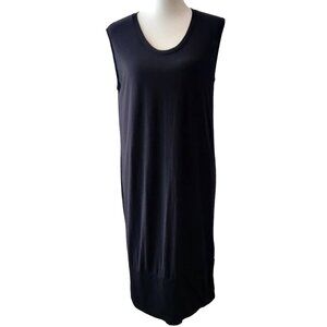 Standard James Perse NWT Size 1 (S) Black Sleeveless Banded Hem T-Shirt Dress